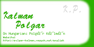 kalman polgar business card